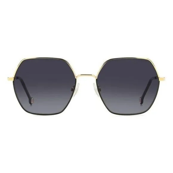 New AuthenticCAROLINA HERRERA Gold Square HER 0183/S RHL9O Sunglasses Women